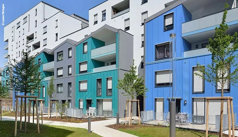 Danpalon<sup>®</sup> BRV - Touche colorée et durabilité pour les logements Le Domino à Strasbourg